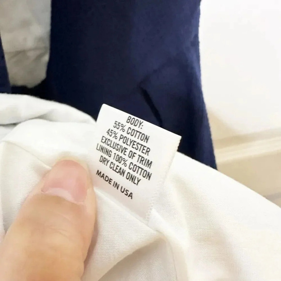 LAUREN JAMES Size M‎ Livingston Dress Navy Seersucker Back Bow Preppy - Picture 4 of 6